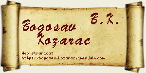 Bogosav Kozarac vizit kartica